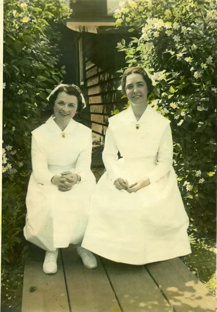 Two instructors at the VGH School of Nursing in the 1940s.