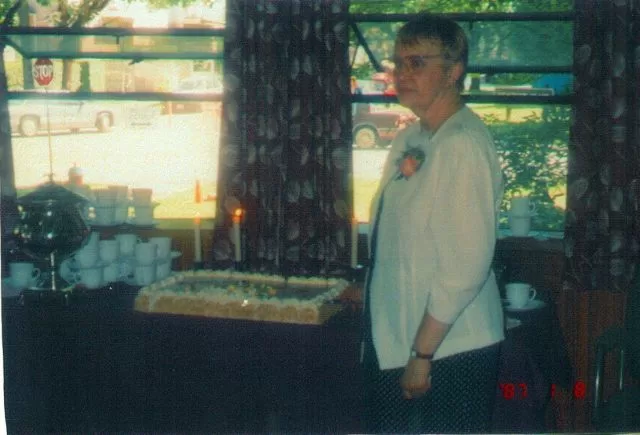 Photo of cake from the retirement party for Gail Bishop, B.S.N 1967, M.S.N. 1981 (UBC).