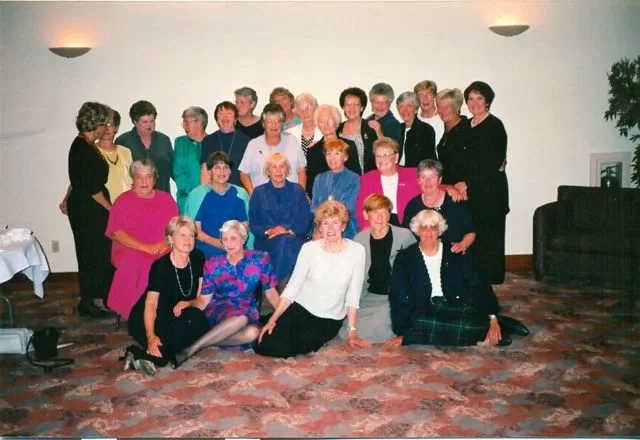 Group photo from VGH Nurses Reunion, class of 1955. Photo from Sept 2000, submitted from newsletter.