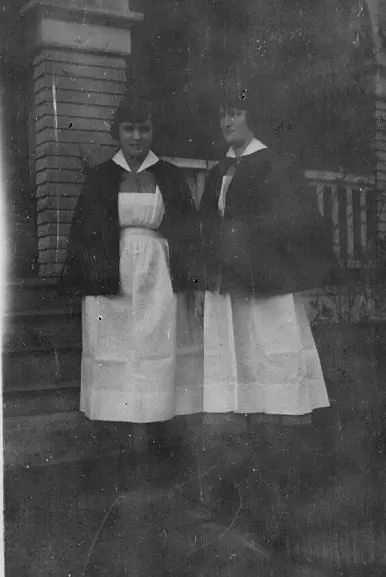 Reba Delaney and Jean (surname unlisted) as student nurses.